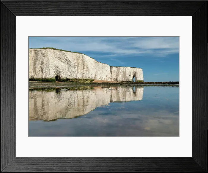 Framed Print : Chalk Cliffs Reflecting in Sea, Botany Bay, Broadstairs, Kent, England Framed Print : Chalk Cliffs Reflecting in Sea, Botany Bay, Broadstairs, Kent, England