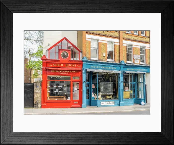 Framed Print : Sokol rare bookshop, Chelsea, London, England, UK Framed Print : Sokol rare bookshop, Chelsea, London, England, UK