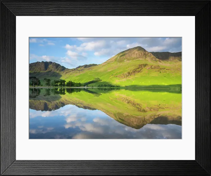 Framed Print : Reflections on Buttermere Lake, Lake District, UK