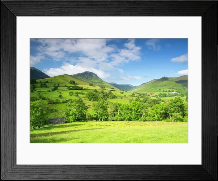 Framed Print : Newlands Valley, Little town, near Derwent Water, Lake District, UK Framed Print : Newlands Valley, Little town, near Derwent Water, Lake District, UK