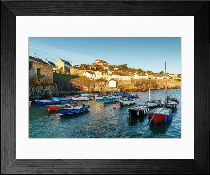 Framed Print : Coverack Harbour, Cornwall, England, UK Framed Print : Coverack Harbour, Cornwall, England, UK