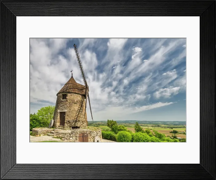 Framed Print : Cugarel Windmill, Castelnaundary, Haute-Garonne, Occitanie Region, France