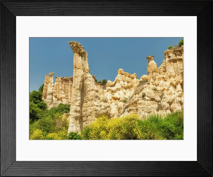 Framed Print : Eroded Rock Formations, Orgues d Ille-sur-Tet, Pyrenees Orientales, Occitanie Region, France Framed Print : Eroded Rock Formations, Orgues d Ille-sur-Tet, Pyrenees Orientales, Occitanie Region, France