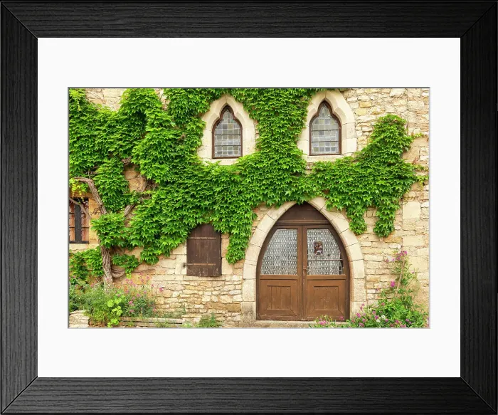 Framed Print : Gothic Windows & Door, Bruniquel, Tarn-et-Garonne, Occitanie, France Framed Print : Gothic Windows & Door, Bruniquel, Tarn-et-Garonne, Occitanie, France