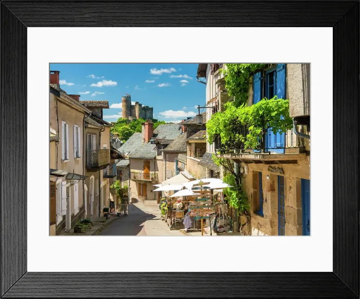 Framed Print : Castle & Village of Najac, Aveyron, Occitanie, France Framed Print : Castle & Village of Najac, Aveyron, Occitanie, France