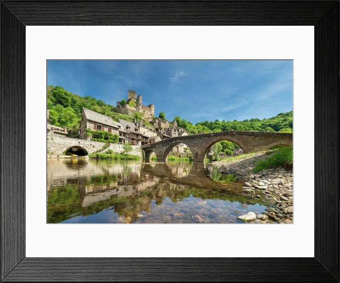 Framed Print : Belcastel Reflecting in River L Aveyron, Aveyron, Occitanie, France Framed Print : Belcastel Reflecting in River L Aveyron, Aveyron, Occitanie, France