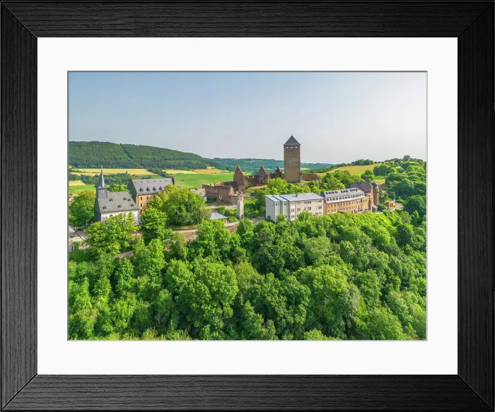 Framed Print : Aerial view at the Lichtenberg castle, Thallichtenberg, Rhineland-Palatinate, Germany Framed Print : Aerial view at the Lichtenberg castle, Thallichtenberg, Rhineland-Palatinate, Germany
