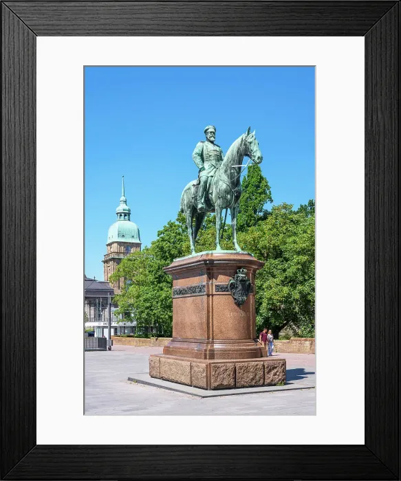 Framed Print : Ernst Ludwig Place with Ernst Ludwig Statue and Hesse State Museum, Darmstadt, Hesse, Germany Framed Print : Ernst Ludwig Place with Ernst Ludwig Statue and Hesse State Museum, Darmstadt, Hesse, Germany