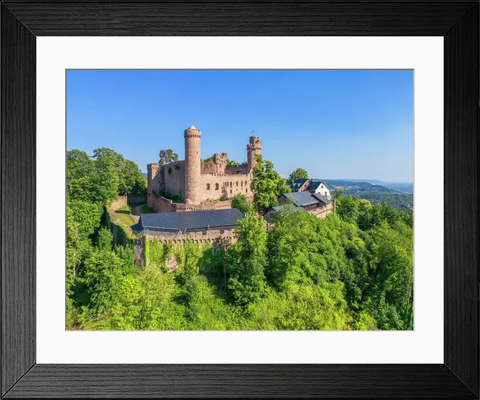 Framed Print : Aerial view at Auerbach castle, Bensheim-Auerbach, Hesse, Germany Framed Print : Aerial view at Auerbach castle, Bensheim-Auerbach, Hesse, Germany
