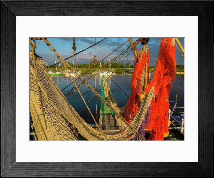 Framed Print : Crab boat in the harbour of Greetsiel, Krummhorn, North Sea, East Frisia, Lower Saxony, Germany, Europee Framed Print : Crab boat in the harbour of Greetsiel, Krummhorn, North Sea, East Frisia, Lower Saxony, Germany, Europee