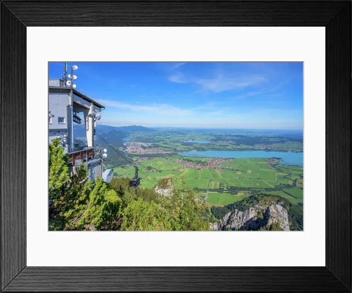 Framed Print : Tegelberg cable car summit station with view at Fussen and Forggensee, Schwangau, Allgau, Bavaria, Germany Framed Print : Tegelberg cable car summit station with view at Fussen and Forggensee, Schwangau, Allgau, Bavaria, Germany