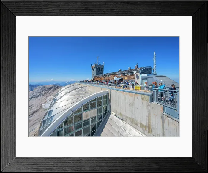 Framed Print : Munchner Haus on the Zugspitz summit, Bavaria, Germany Framed Print : Munchner Haus on the Zugspitz summit, Bavaria, Germany