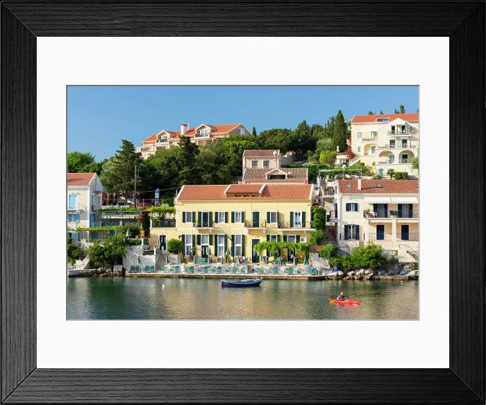 Framed Print : Venetian architecture in Fiskardo, Kefalonia, Ionian Islands, Greece Framed Print : Venetian architecture in Fiskardo, Kefalonia, Ionian Islands, Greece