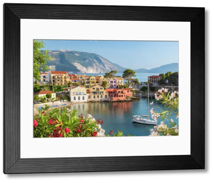 Framed Print : The harbour and Venetian architecture of Assos, Kefalonia, Ionian Islands, Greece Framed Print : The harbour and Venetian architecture of Assos, Kefalonia, Ionian Islands, Greece