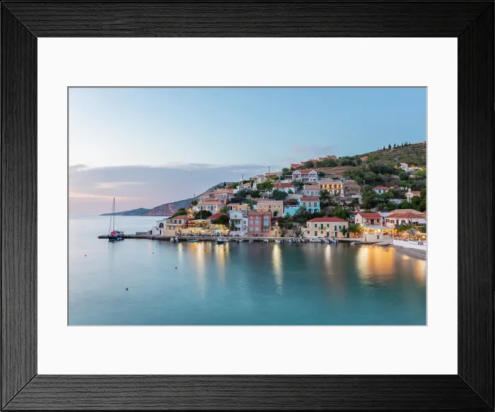 Framed Print : Dusk in Assos, Kefalonia, Ionian Islands, Greece Framed Print : Dusk in Assos, Kefalonia, Ionian Islands, Greece