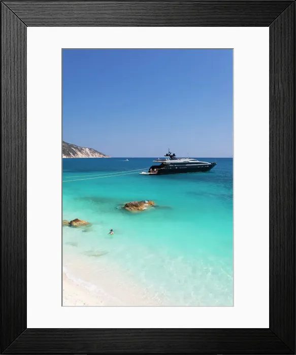 Framed Print : Fteri Beach, Kefalonia, Ionian Islands, Greece