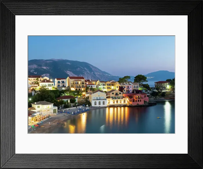 Framed Print : Dusk in Assos, Kefalonia, Ionian Islands, Greece Framed Print : Dusk in Assos, Kefalonia, Ionian Islands, Greece