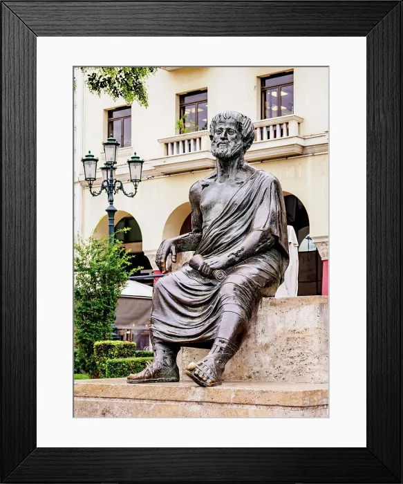 Framed Print : Statue of Aristotle, Aristotelous Square, Thessaloniki, Central Macedonia, Greece Framed Print : Statue of Aristotle, Aristotelous Square, Thessaloniki, Central Macedonia, Greece
