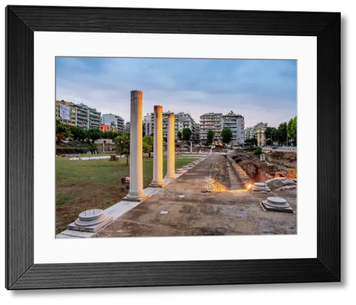 Framed Print : Roman Forum at dusk, Thessaloniki, Central Macedonia, Greece Framed Print : Roman Forum at dusk, Thessaloniki, Central Macedonia, Greece
