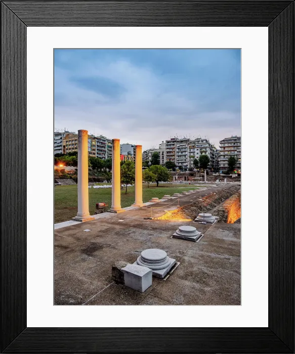Framed Print : Roman Forum at dusk, Thessaloniki, Central Macedonia, Greece Framed Print : Roman Forum at dusk, Thessaloniki, Central Macedonia, Greece