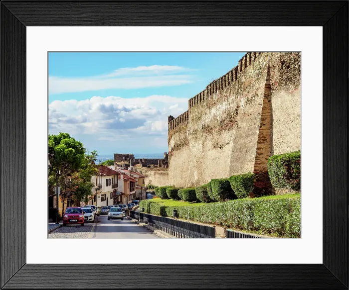 Framed Print : Walls of Ano Poli, the Upper Town, Thessaloniki, Central Macedonia, Greece