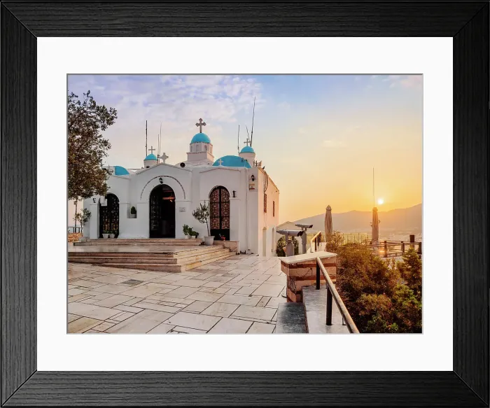 Framed Print : Saint Georges Chapel at sunrise, Athens, Attica, Greece Framed Print : Saint Georges Chapel at sunrise, Athens, Attica, Greece