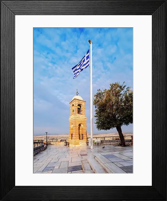 Framed Print : Bell tower at Mount Lycabettus at sunrise, Athens, Attica, Greece Framed Print : Bell tower at Mount Lycabettus at sunrise, Athens, Attica, Greece