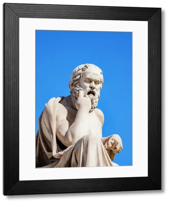 Framed Print : Statue of Socrates in front of The Academy of Athens, Athens, Attica, Greece Framed Print : Statue of Socrates in front of The Academy of Athens, Athens, Attica, Greece