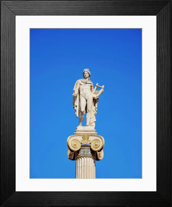 Framed Print : Apollo with Lyre Column in front of The Academy of Athens, Athens, Attica, Greece Framed Print : Apollo with Lyre Column in front of The Academy of Athens, Athens, Attica, Greece