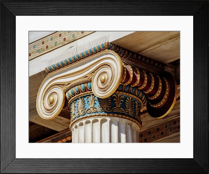 Framed Print : Ionic order column, The Academy of Athens, detailed view, Athens, Attica, Greece Framed Print : Ionic order column, The Academy of Athens, detailed view, Athens, Attica, Greece