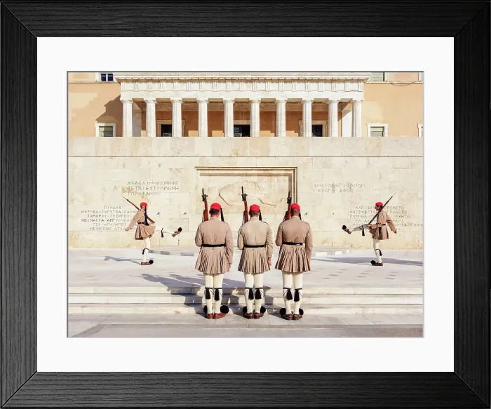 Framed Print : Changing of the Guard in front of the Monument to the Unknown Soldier, Syntagma Square, Athens, Attica, Greece Framed Print : Changing of the Guard in front of the Monument to the Unknown Soldier, Syntagma Square, Athens, Attica, Greece