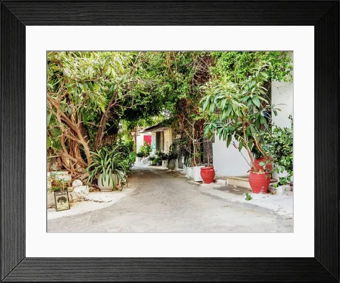 Framed Print : Anafiotika Neighborhood, Athens, Attica, Greece