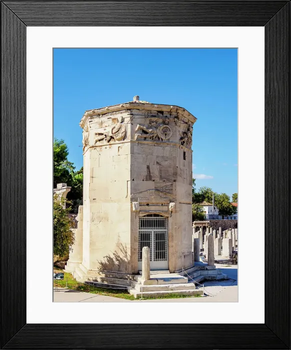 Framed Print : Tower of the Winds or Horologion of Andronikos Kyrrhestes, Roman Forum, Athens, Attica, Greece Framed Print : Tower of the Winds or Horologion of Andronikos Kyrrhestes, Roman Forum, Athens, Attica, Greece