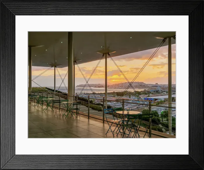 Framed Print : Sunset at the terrace of Stavros Niarchos Foundation Cultural Center, Athens, Attica, Greece Framed Print : Sunset at the terrace of Stavros Niarchos Foundation Cultural Center, Athens, Attica, Greece