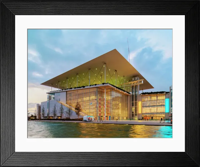 Framed Print : Stavros Niarchos Foundation Cultural Center at dusk, Athens, Attica, Greece Framed Print : Stavros Niarchos Foundation Cultural Center at dusk, Athens, Attica, Greece