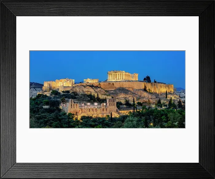Framed Print : Acropolis at dusk, Athens, Attica, Greece Framed Print : Acropolis at dusk, Athens, Attica, Greece