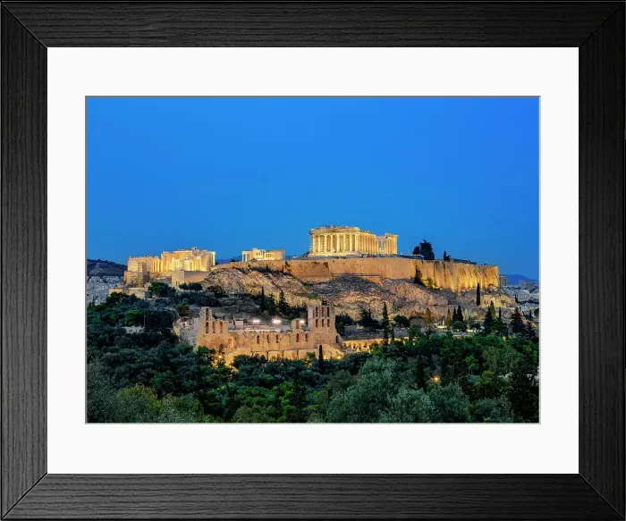 Framed Print : Acropolis at dusk, Athens, Attica, Greece Framed Print : Acropolis at dusk, Athens, Attica, Greece