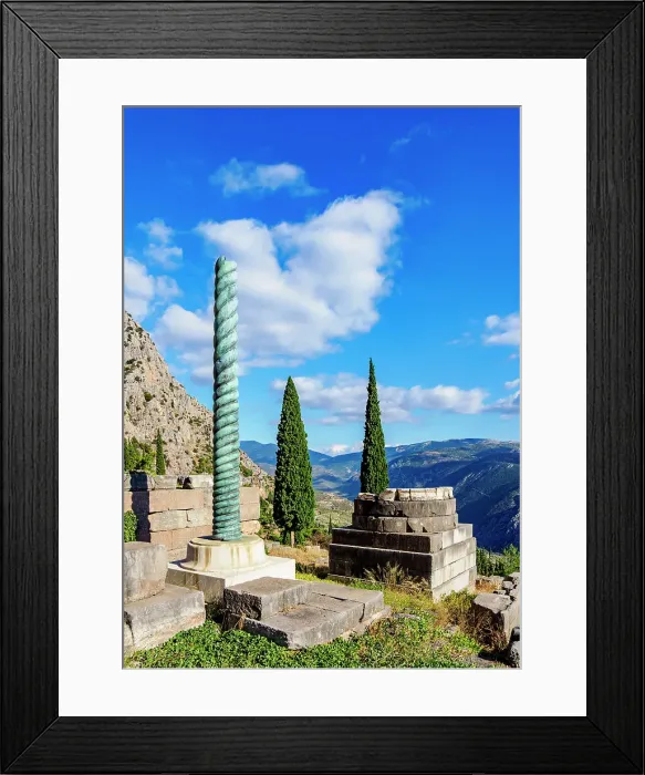 Framed Print : Tripod of Plataea, Delphi, Phocis, Greece Framed Print : Tripod of Plataea, Delphi, Phocis, Greece