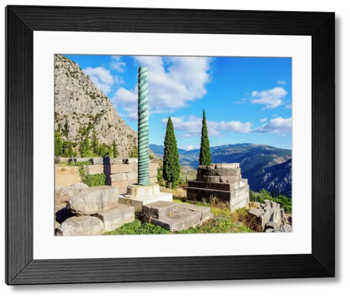Framed Print : Tripod of Plataea, Delphi, Phocis, Greece Framed Print : Tripod of Plataea, Delphi, Phocis, Greece