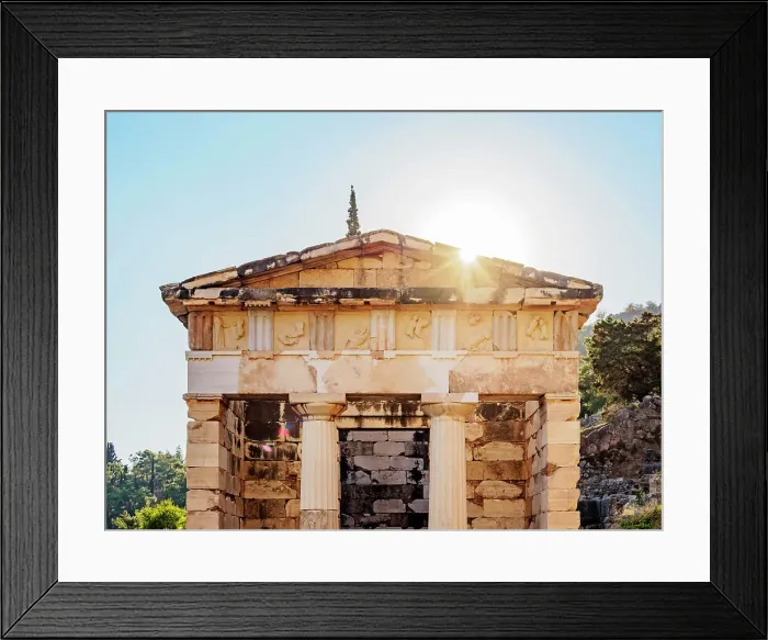 Framed Print : The Treasury of the Athenians, Delphi, Phocis, Greece Framed Print : The Treasury of the Athenians, Delphi, Phocis, Greece