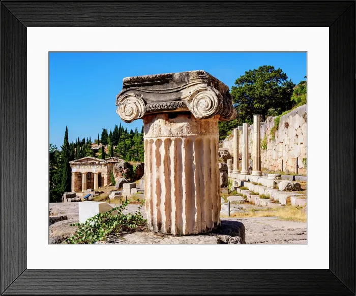 Framed Print : Ionic Order Column, Delphi Archaeological Site, Delphi, Phocis, Greece Framed Print : Ionic Order Column, Delphi Archaeological Site, Delphi, Phocis, Greece