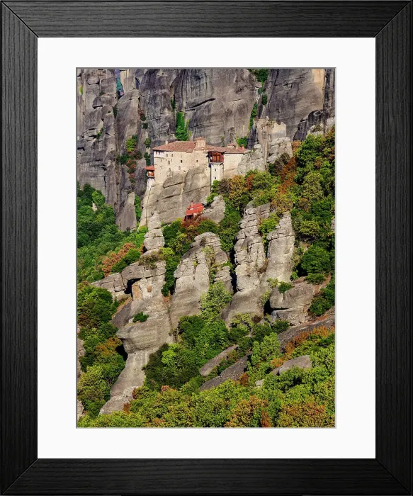 Framed Print : Monastery of Rousanou, Meteora, Thessaly, Greece Framed Print : Monastery of Rousanou, Meteora, Thessaly, Greece