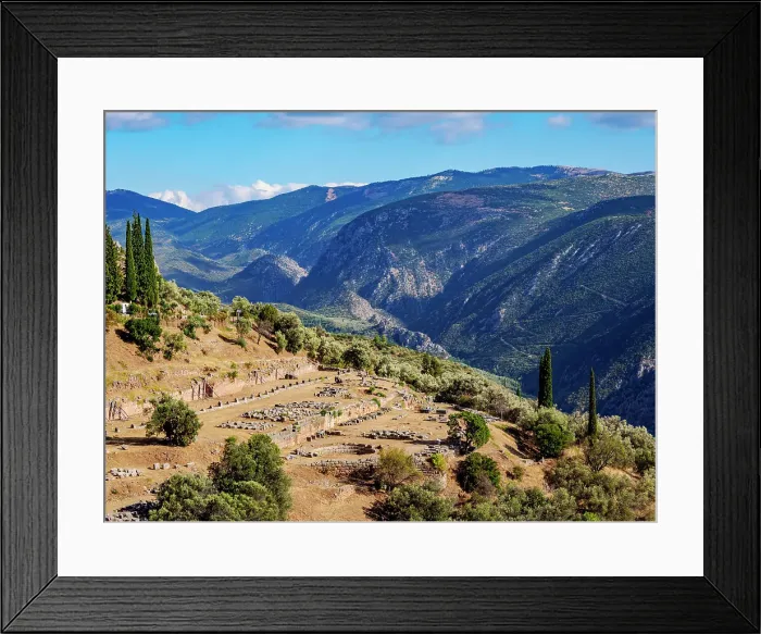 Framed Print : Gymnasium, elevated view, Delphi, Phocis, Greece Framed Print : Gymnasium, elevated view, Delphi, Phocis, Greece