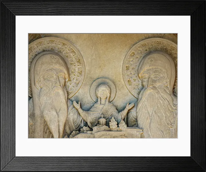 Framed Print : Monastery of Varlaam, detailed view, Meteora, Thessaly, Greece Framed Print : Monastery of Varlaam, detailed view, Meteora, Thessaly, Greece