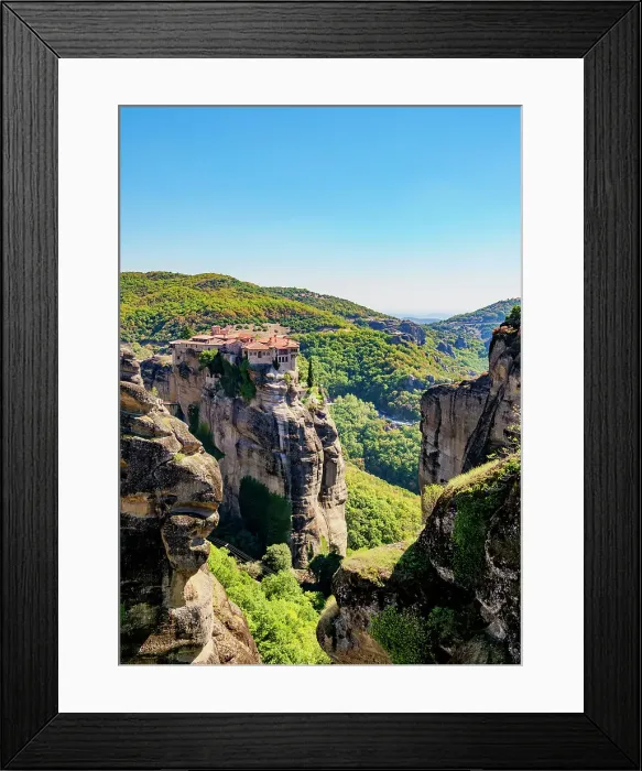 Framed Print : Monastery of Varlaam, elevated view, Meteora, Thessaly, Greece Framed Print : Monastery of Varlaam, elevated view, Meteora, Thessaly, Greece