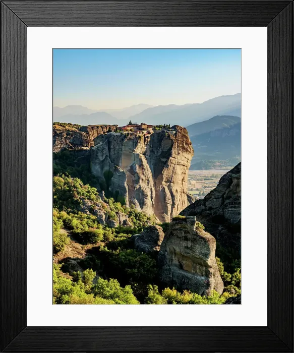 Framed Print : Monastery of the Holy Trinity at sunset, Meteora, Thessaly, Greece Framed Print : Monastery of the Holy Trinity at sunset, Meteora, Thessaly, Greece