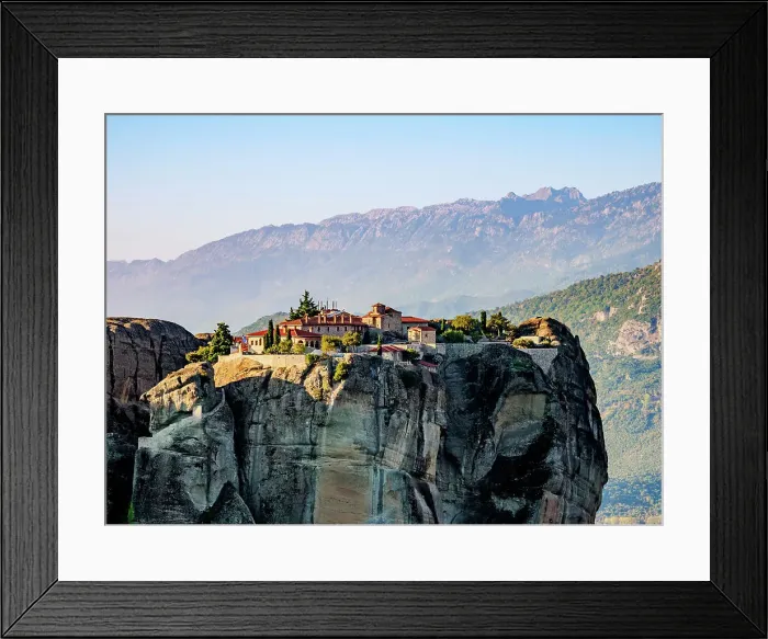 Framed Print : Monastery of the Holy Trinity at sunrise, Meteora, Thessaly, Greece Framed Print : Monastery of the Holy Trinity at sunrise, Meteora, Thessaly, Greece