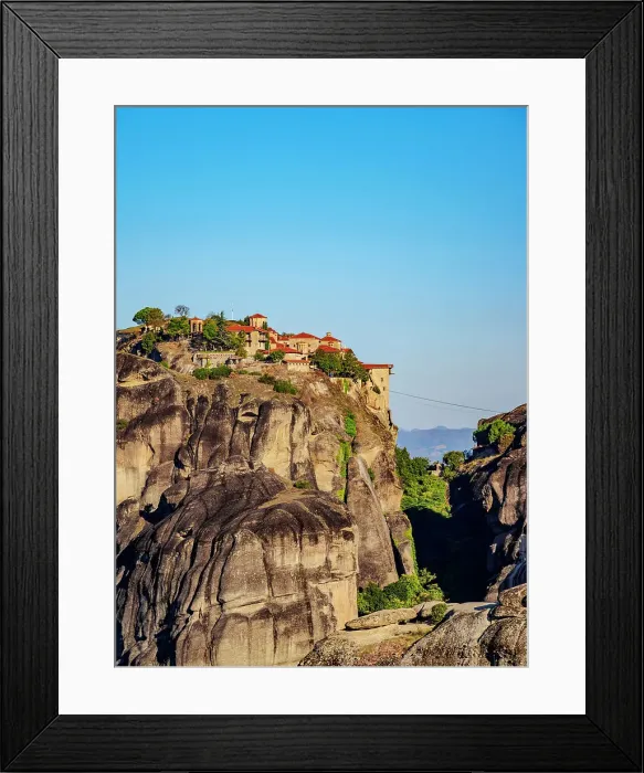Framed Print : Monastery of Great Meteoron at sunrise, Meteora, Thessaly, Greece Framed Print : Monastery of Great Meteoron at sunrise, Meteora, Thessaly, Greece