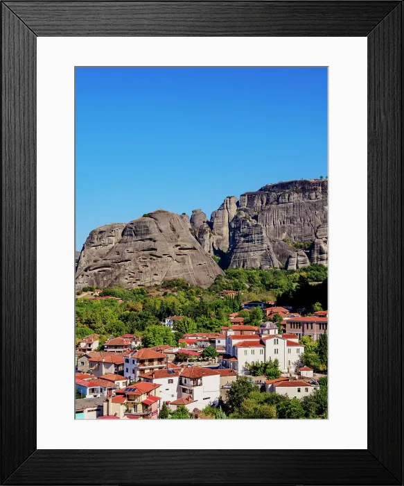 Framed Print : Kastraki Village, elevated view, Meteora, Thessaly, Greece Framed Print : Kastraki Village, elevated view, Meteora, Thessaly, Greece