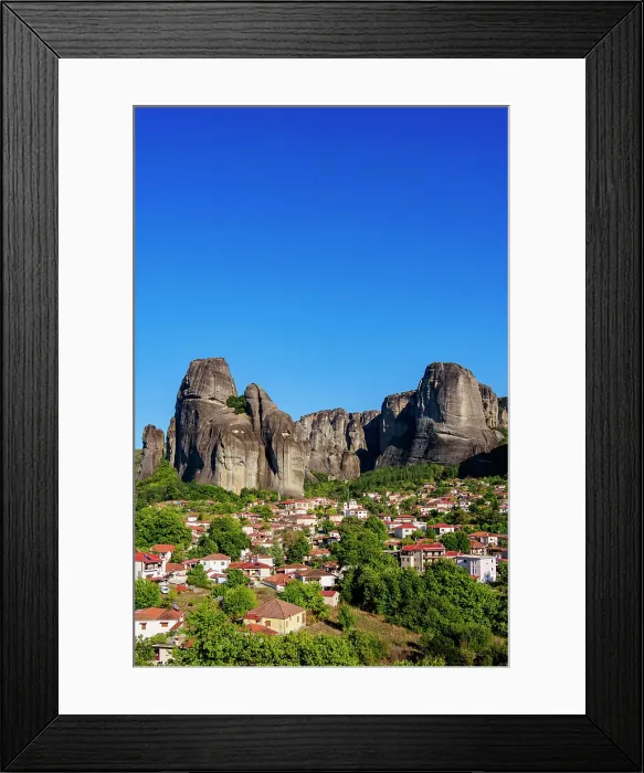 Framed Print : Kastraki Village, elevated view, Meteora, Thessaly, Greece Framed Print : Kastraki Village, elevated view, Meteora, Thessaly, Greece